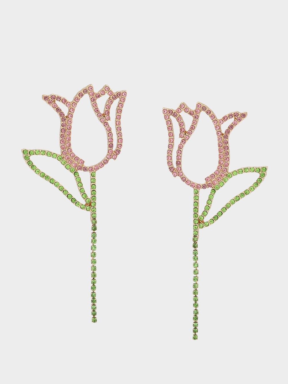 Betsey Johnson Tulip Rhinestone Statement Earrings 🌷